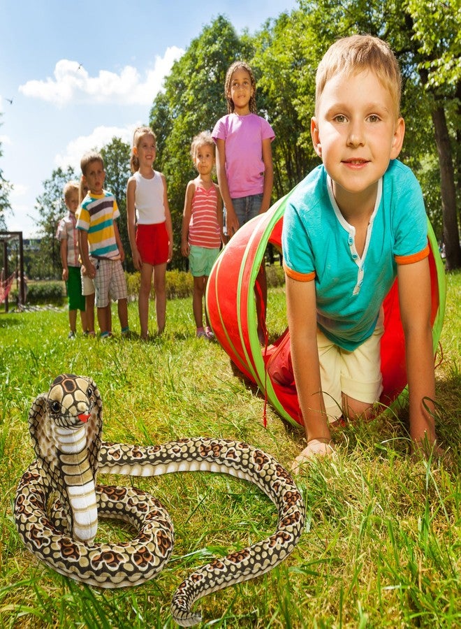 Romart Cobra Snake Stuffed Animals: 67-inch Large Realistic Cobra Plush Toy Giant Long Lifelike Stuffed Animals Snake Plushie Gifts for Kids Boys Girls Christmas, Wild Animals Party Decor (Brown) - Image 5